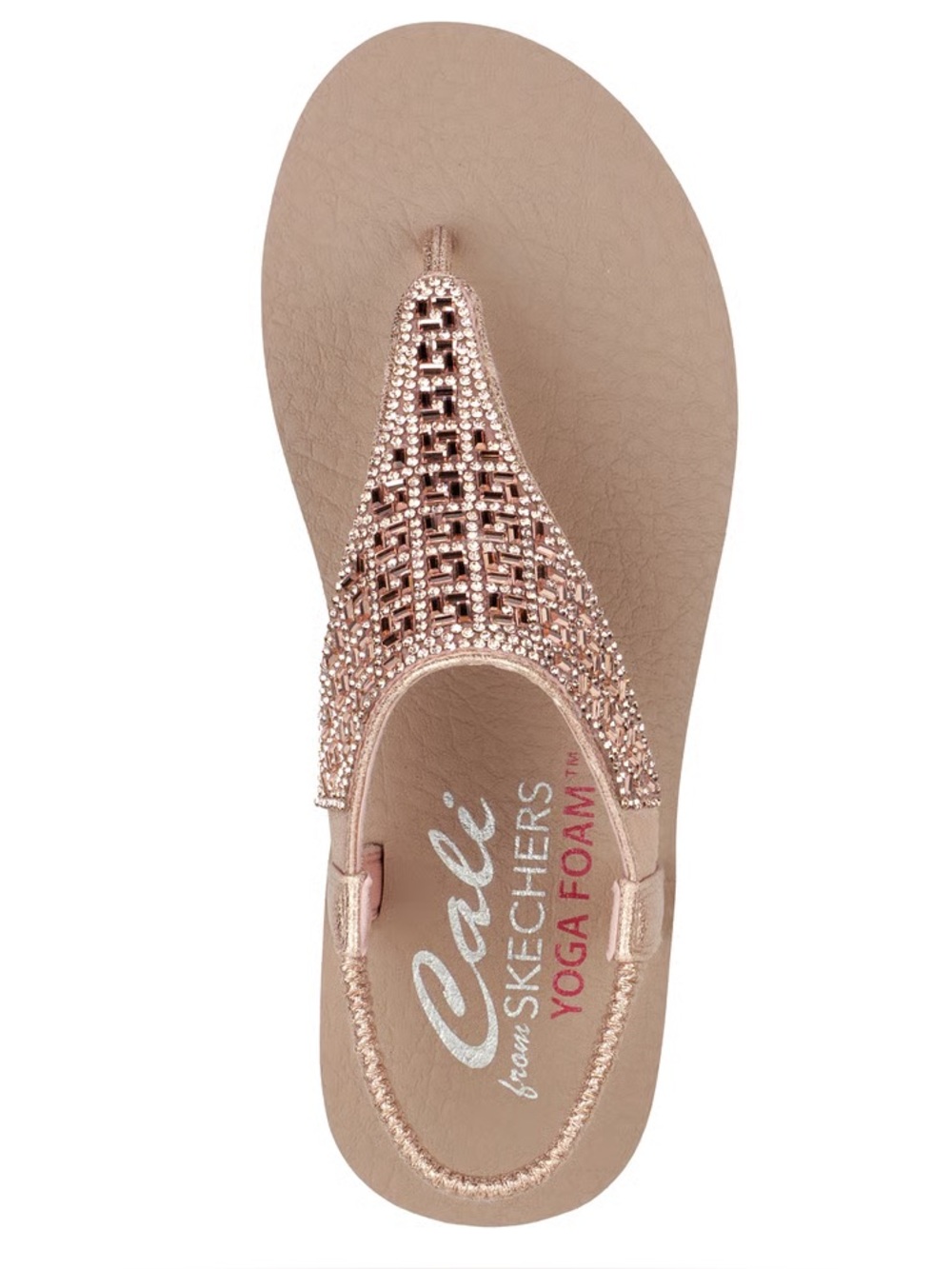 SKECHERS Rose Gold Yoga Thong Sandals
